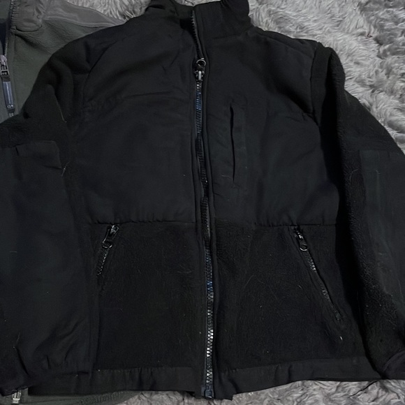 Kids Faded Glory black zip up jacket and gray vest - Picture 2 of 6